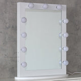 Toyswill Large Vanity Mirror with Lights 23.6" x 31.5" LED Lighted Vanity Mirrors Hollywood Makeup Mirror with Dimmer White Desk or Wall Mounted, Dimmable Bulbs Included